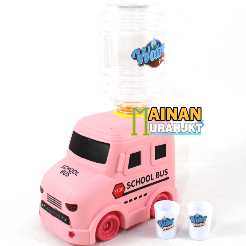 MAINANKEI MAINAN ANAK MURAH AU16 SCHOOL BUS WATER DISPENSER MAINAN ANAK BUS WATER DISPENSER LUCU DISPENSER AIR