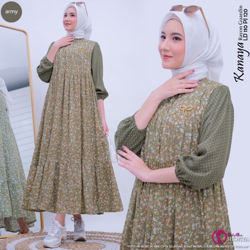 [READY] SHANUM • KANAYA GAMIS DRESS MIDI FASHION MUSLIM BY SHOFIYA