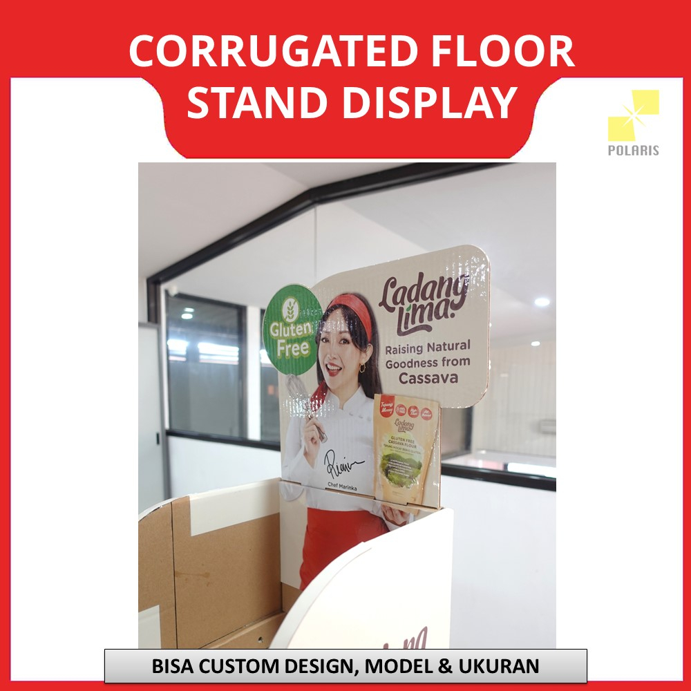 CUSTOM FLOOR DISPLAY STANDS DUMBIN DISPLAY RAK KARDUS PAJANGAN PRODUK - CORRUGATED STAND PRODUCT PROMOTION CARDBOARD DISPLAY UNITS