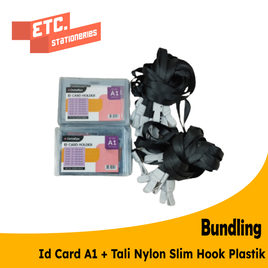 

Paket Bundling Id Card A1 + Tali Nylon Slim Hook Plastik (CBT-NYLK)