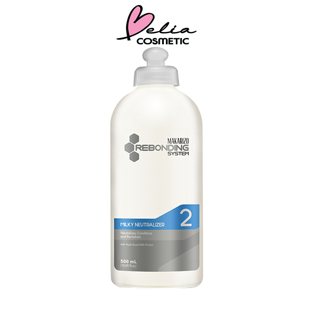 ❤ BELIA ❤ Makarizo Professional Rebonding System Bottle 500 mL Series | Milky Neutralizer | Pelurus Rambut untuk semua Jenis Rambut