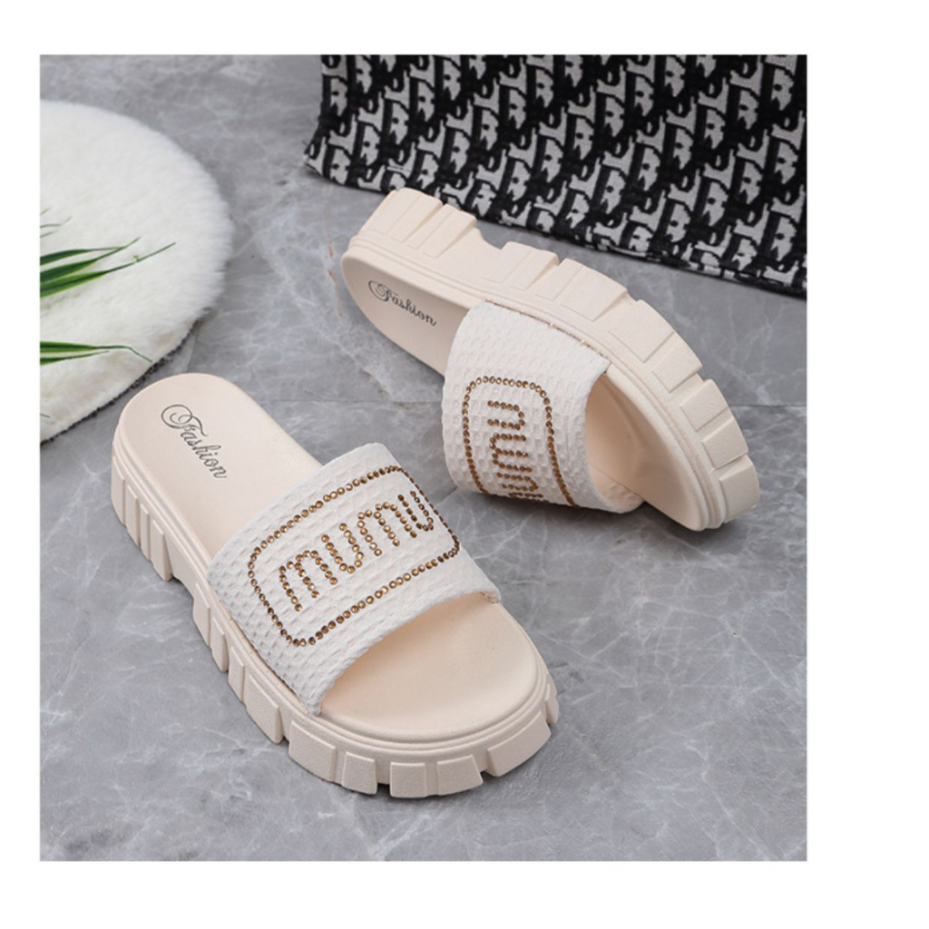 GROSIRTAS TG1730 Sandal Wedges Wanita Import Sandal Casual Nyaman