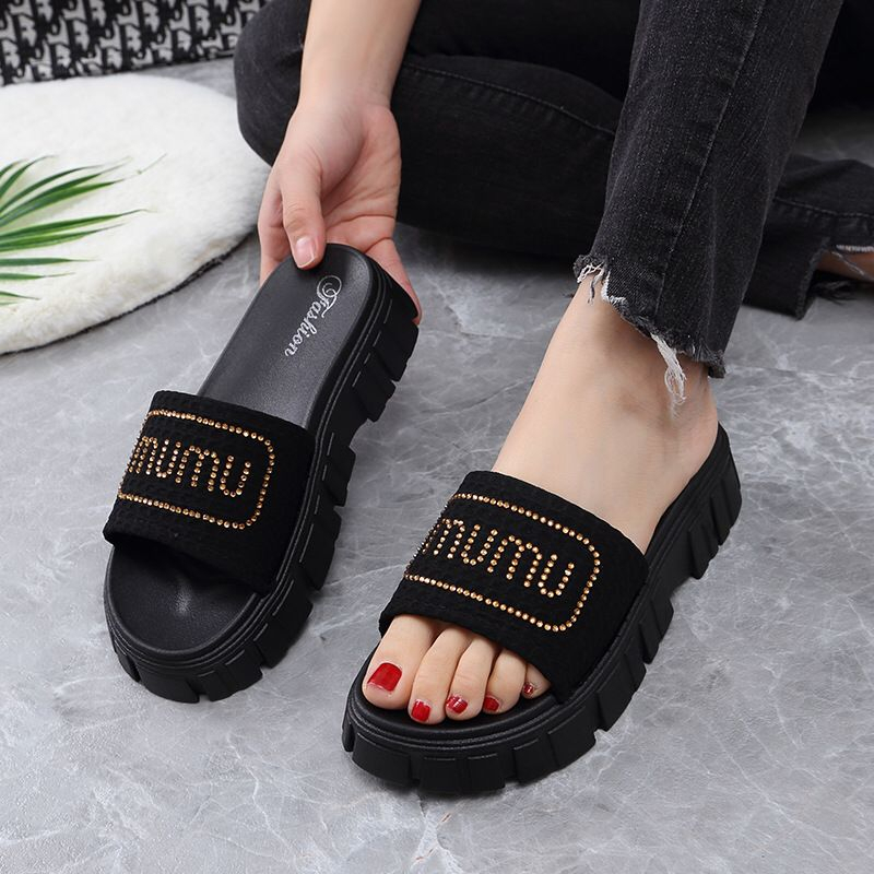 GROSIRTAS TG1730 Sandal Wedges Wanita Import Sandal Casual Nyaman