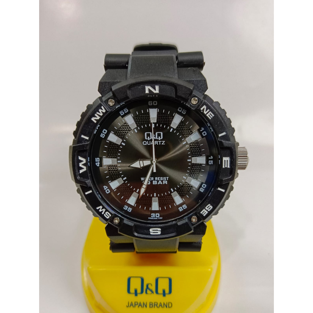 SALE 7.7 Jam Tangan Pria Sport Kokoh Karet Rubber Analog Original Q&amp;Q QNQ QQ VQ66/VR16/VR84/VR86/VR88 Series