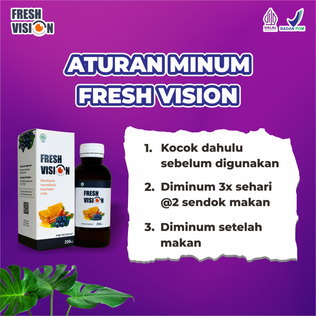 Obat Mata Freshvision Madu Alami Bantu Atasi Masalah Mata MInus, Mata Rabun, Mata Merah dan Katarak