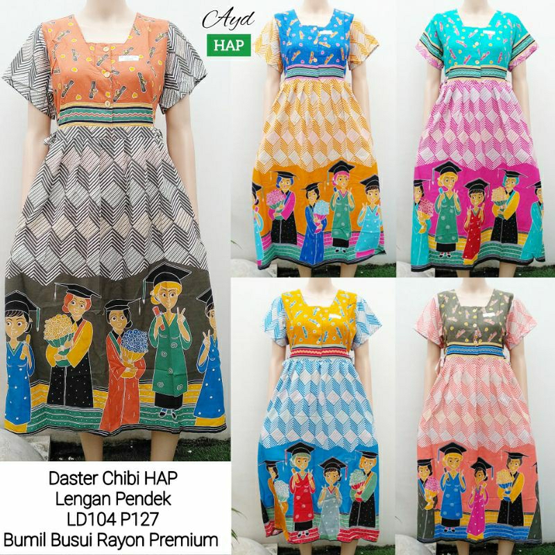 Daster hap chibi tejo karakter kartun bumil busui