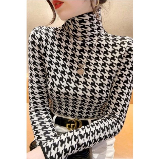 AFI - EC - Houndstooth Ribbed Knit Longsleeve Jumbo XL