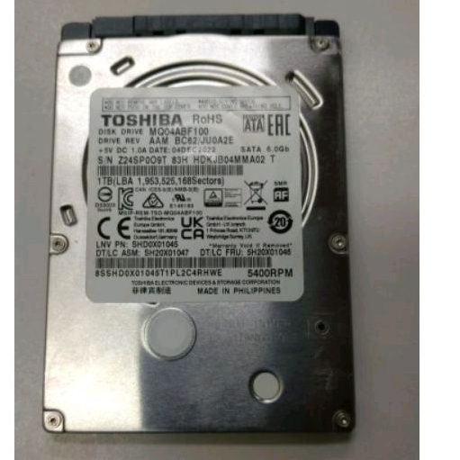 Hardisk 1TB Toshiba sata 2.5" - HDD NB TOSHIBA ORI 0DAYS