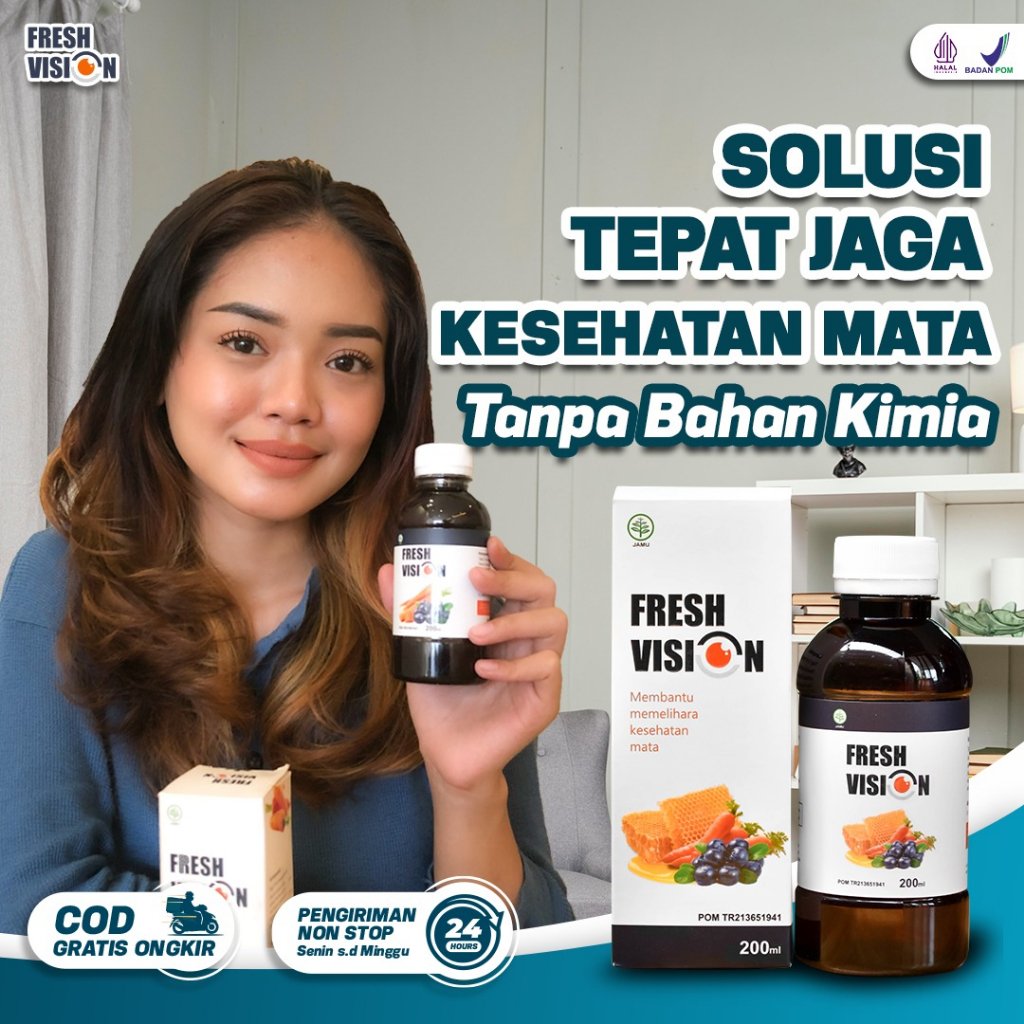 Fresh Vision - Vitamin Mata Cegah Mata Merah Kurangi Mata Minus &amp; Cegah Katarak Bantu Atasi Rabun Jauh Mata Merah