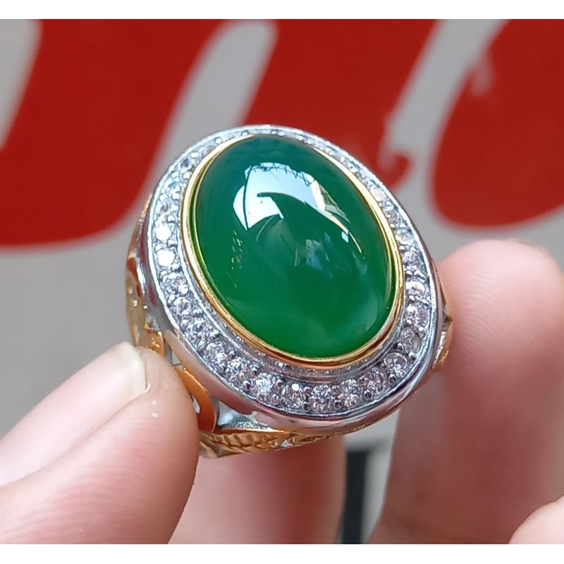 CINCIN BATU IJO GARUT TOP QUALITY ASLI NATURAL SIAP PAKAI