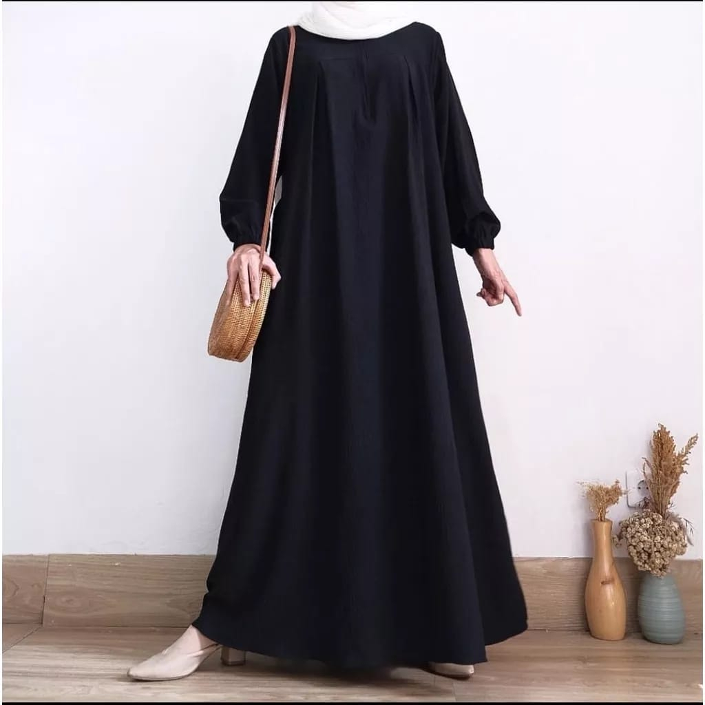 MAISA GAMIS MAXI LONG DRESS WANITA BUSUI CRINCLE AIRFLOW PREMIUM (RPA)