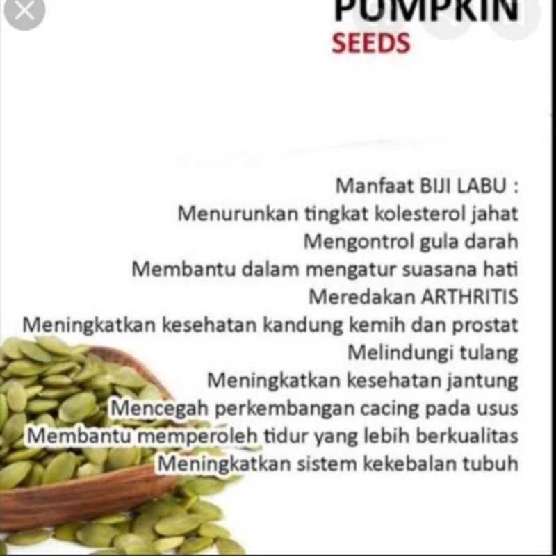 Pumpkin Seeds Biji Labu Kupas Matang Oven 1Kg 500gr 250gr 100gr