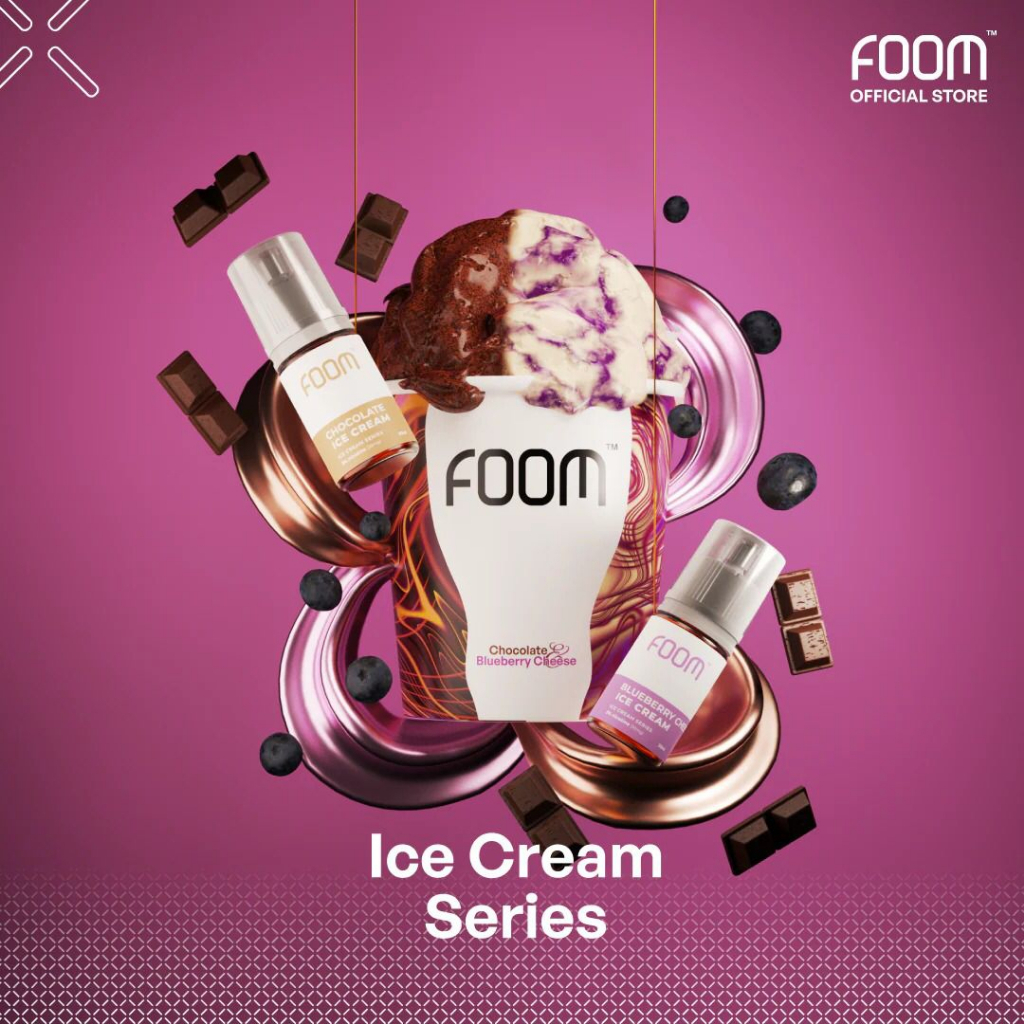 FOOM ICE CREAM SALTNIC SERIES 30MG FOOM BEVERAGE 30ML by FOOM