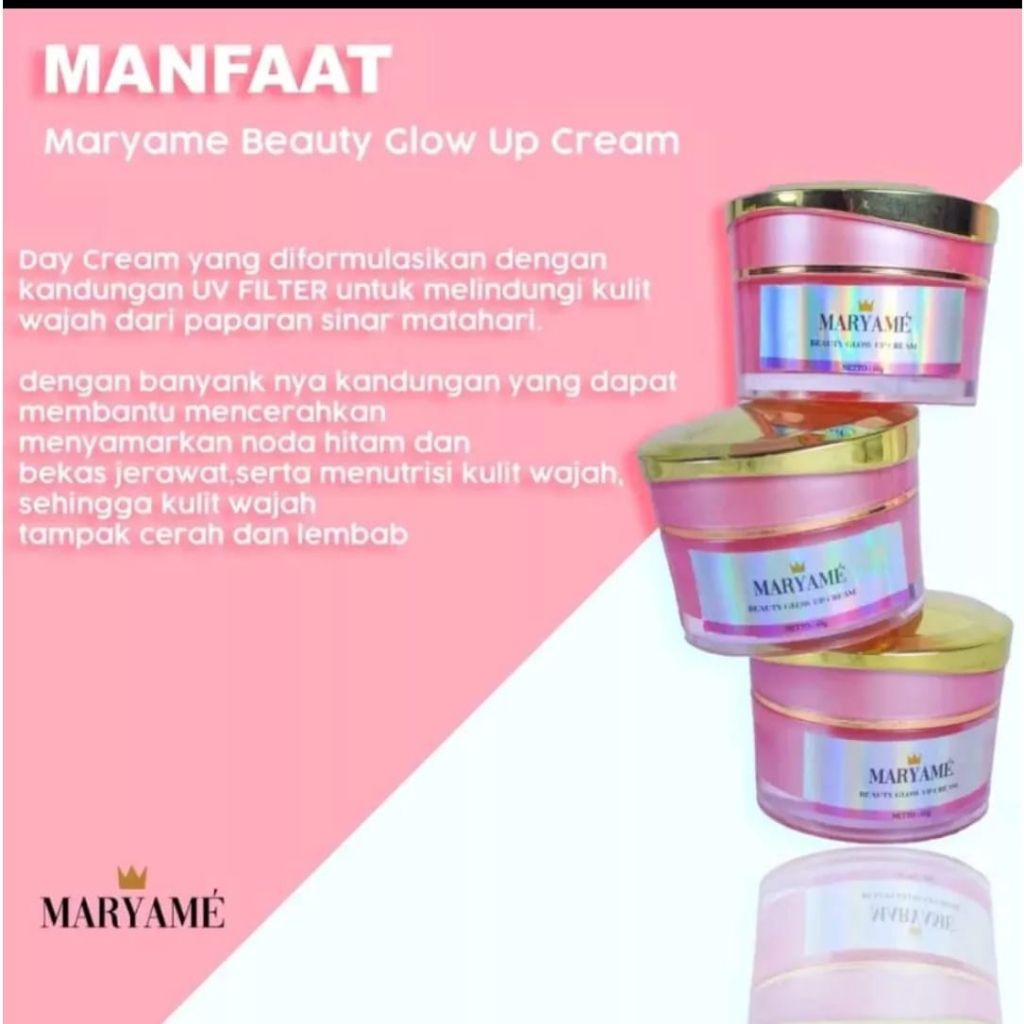 ( FREE EMAS ) - Maryame Beauty Glow Up Cream Original 10gram