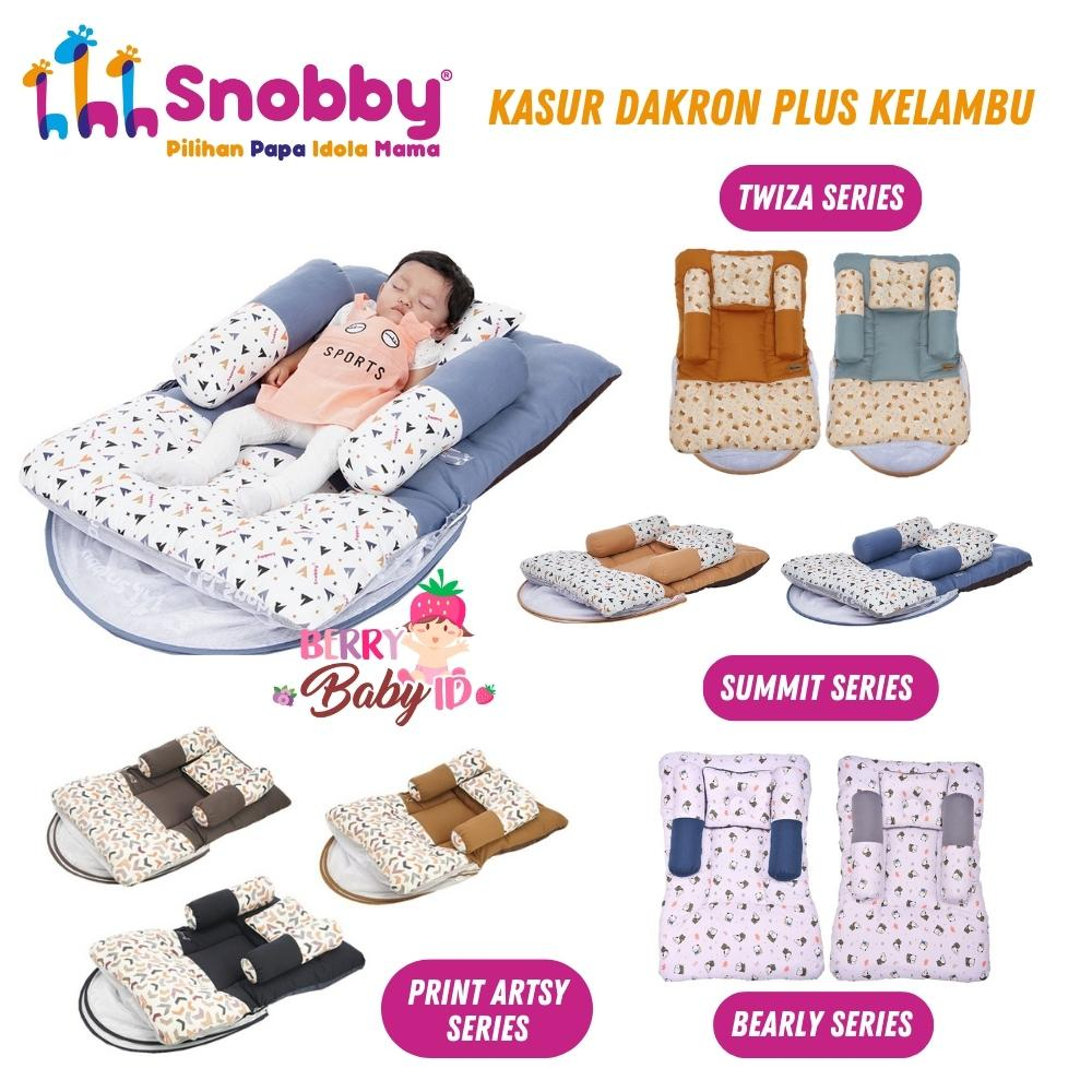 Snobby Kasur Dakron Kelambu Bantal Guling Set Perlengkapan Tidur Bayi Berry Berry Mart