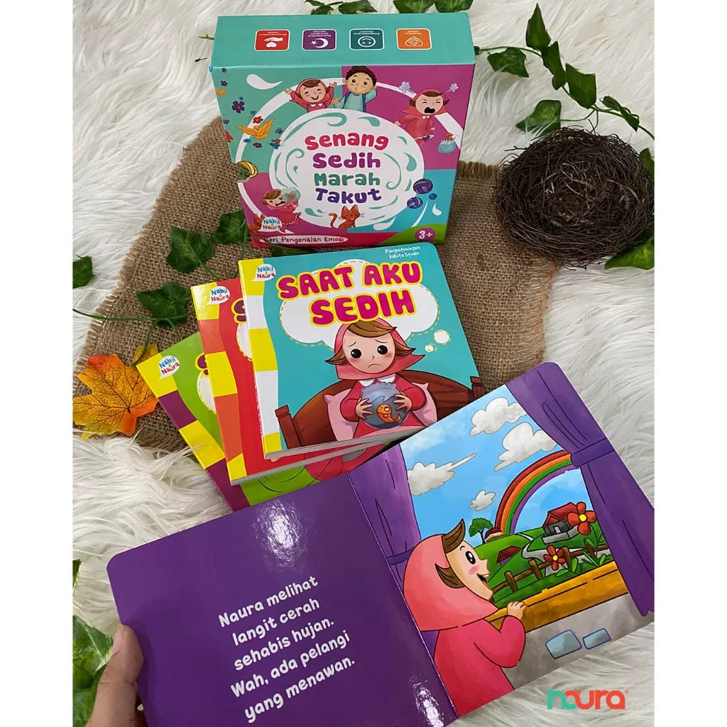 BOARDBOOK Paket Nabil Naura Isi 4 Buku : Seri Kalimat Thayyibah/Seri Kata Ajaib/Seri Emosi