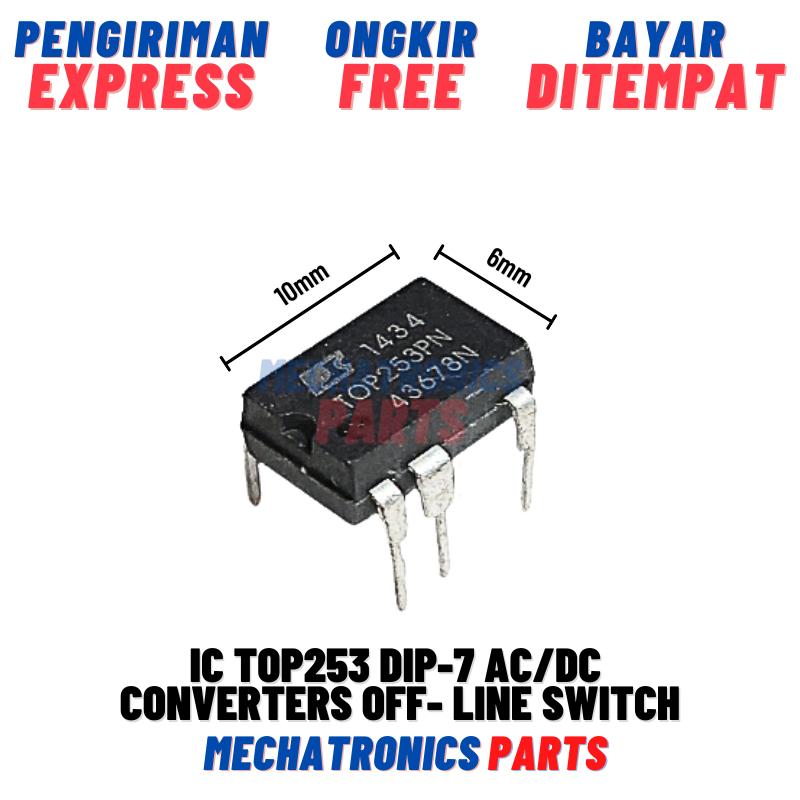 IC TOP253 DIP-7 AC/DC Converters Off- Line Switch DIP7 TOP253PN TOP253P