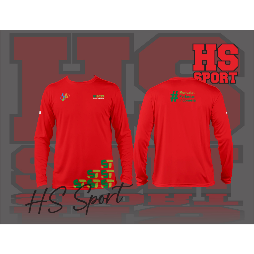 KAOS SENSUS PERTANIAN - BAJU SENSUS PERTANIAN SAMPING ST2023 LENGAN PANJANG