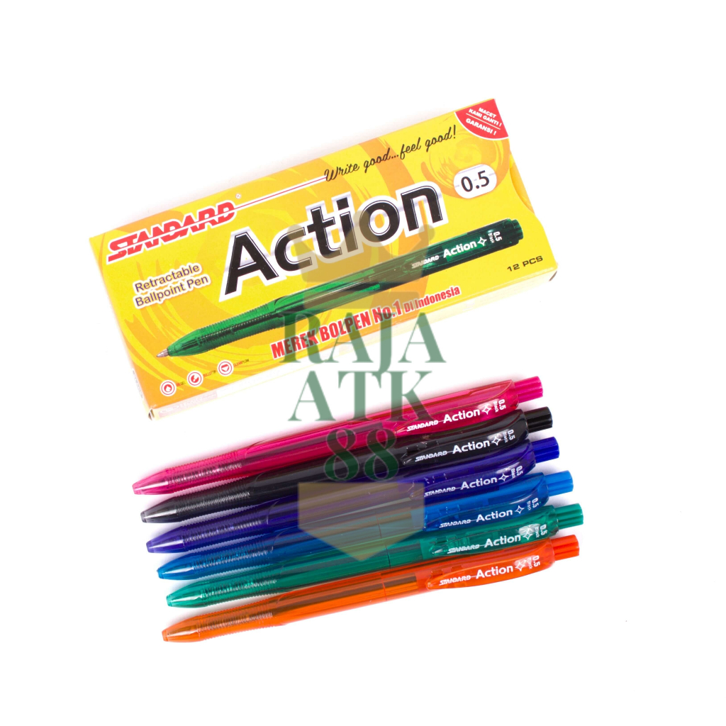 

Bolpen / Ballpoint / Pulpen Standard Action - 1 lusin