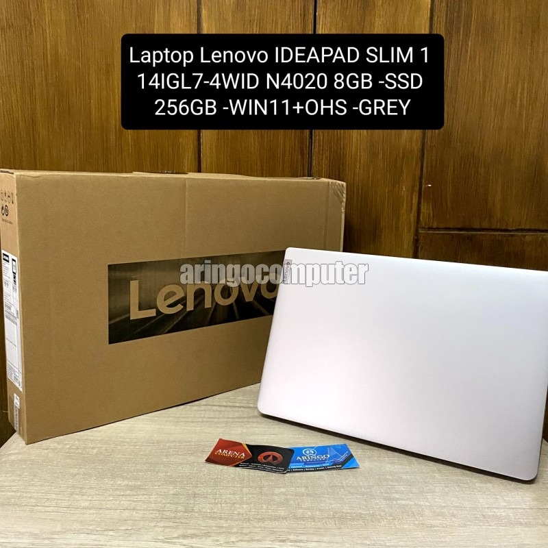 Laptop Lenovo IDEAPAD SLIM 1 14IGL7-4WID N4020 8GB -SSD 256GB -WIN11+OHS -GREY