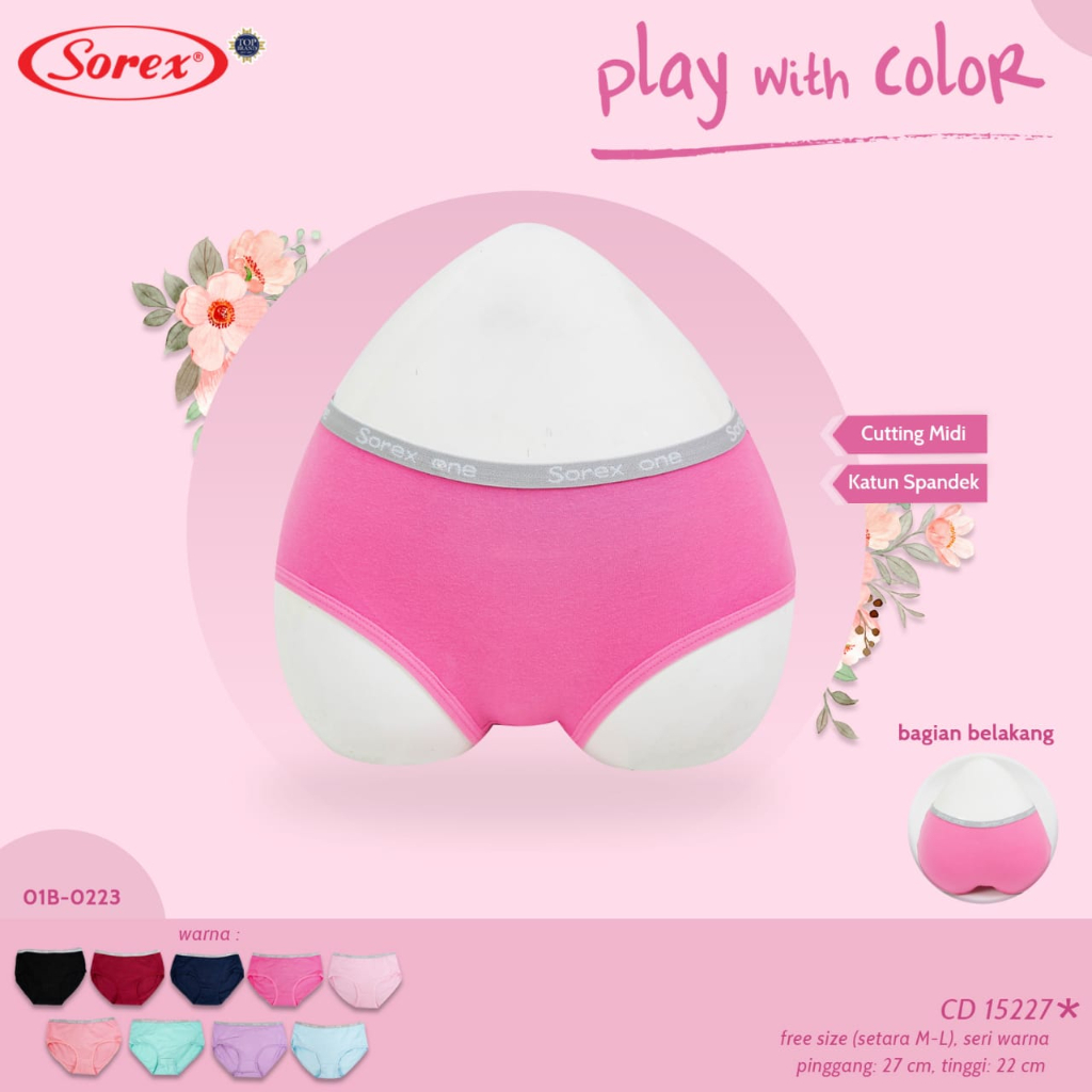 Sorex Celana Dalam Wanita - CD 15226 ; 15227 ; 15228 - Mini Panty