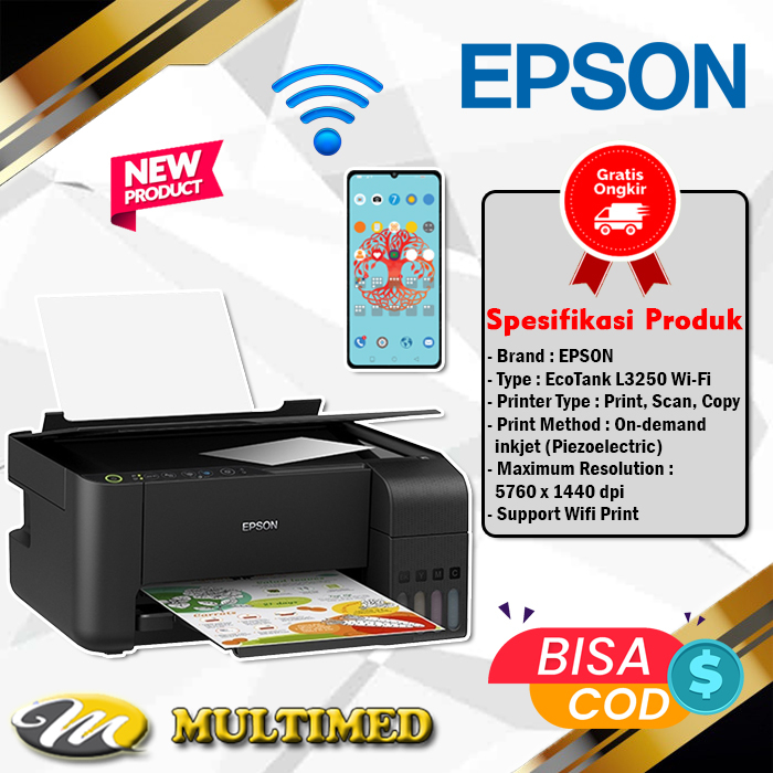 Printer Epson EcoTank L3250 Ink Tank Printer Print Scan Copy Inc Tinta