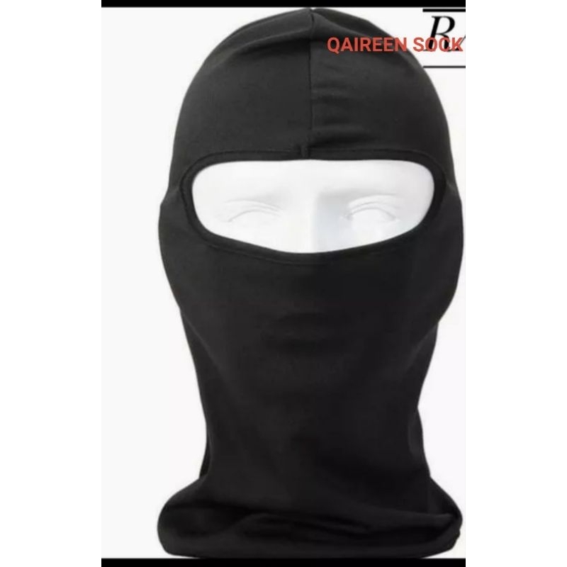 1PCS.MASKER.NINJA.BALACLAVA/MASKER.TOPENG.HITAM POLOS.FULL.FACE.MASKER MOTOR.