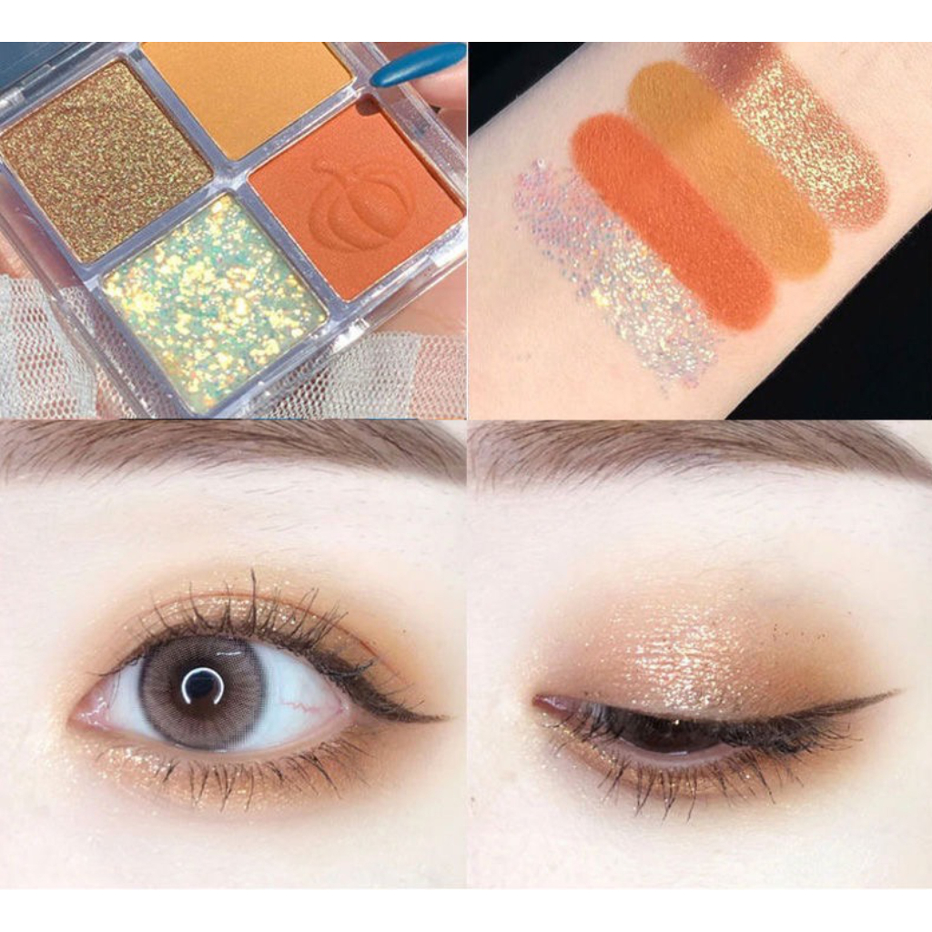 [PAKET HEMAT] Amy's Diary Eye Set Makeup 4 in 1 Lip Balm Maskara Eyeliner Eyeshadow 4 Warna