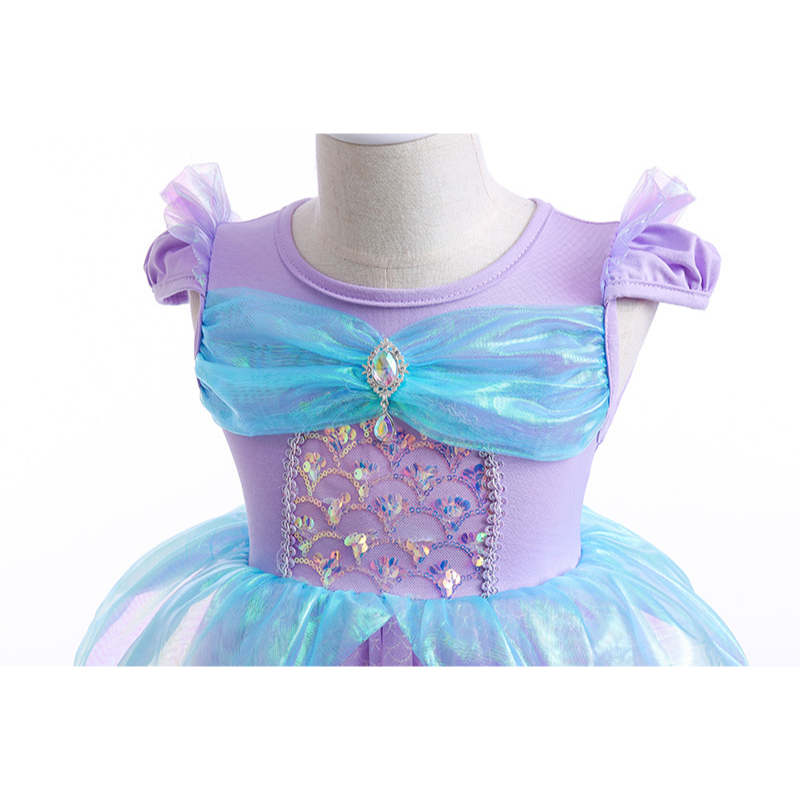 BAJU DRESS ANAK PEREMPUAN ARIEL MERMAID COSTUMER DRESS PRINCESS COSPLAY