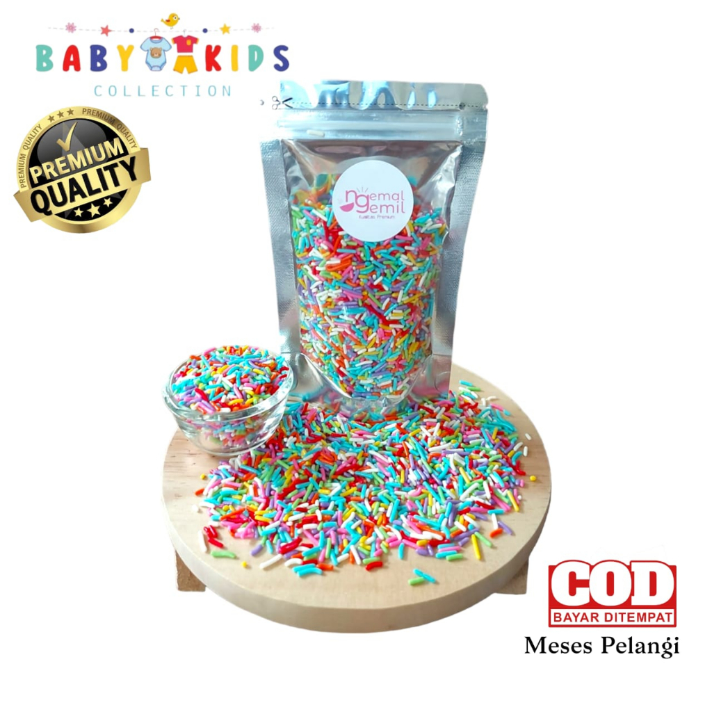 

Meses Pouch Pelangi Meses Butiran Coklat Sprinkle Topping Donut Kue Bolu Kualitas Premium