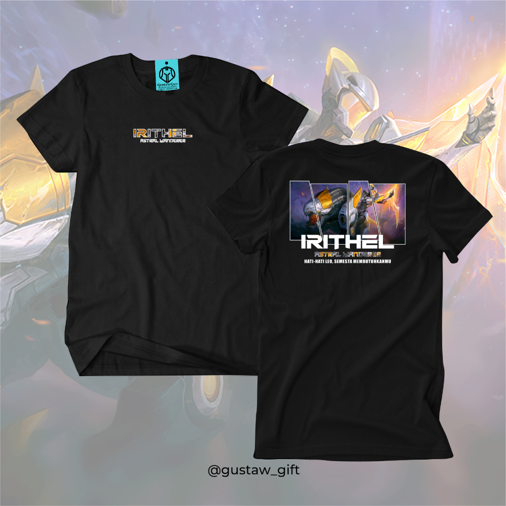 GG T-Shirt IRITHEL Epic skin Astral Wanderer Mobile Legends Kaos Custom Katun Slim-fitting