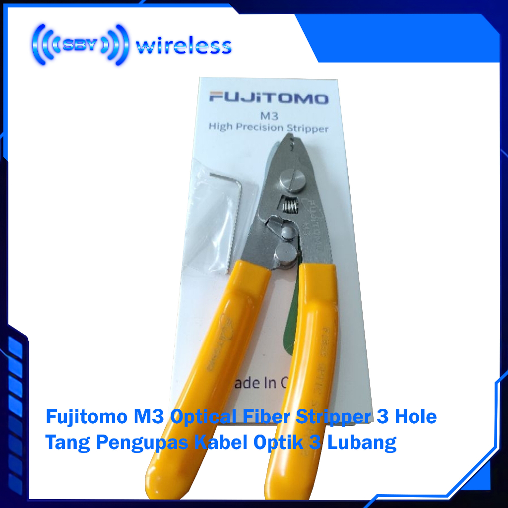 Fujitomo M3 Optical Fiber Stripper 3 Hole Tang Pengupas Kabel Optik 3 Lubang