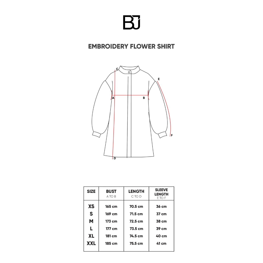 EMBROIDERY FLOWER SHIRT - BENANG JARUM