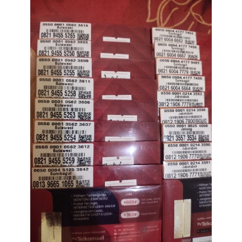 Perdana telkomsel CANTIK TRIPLE TENGAH