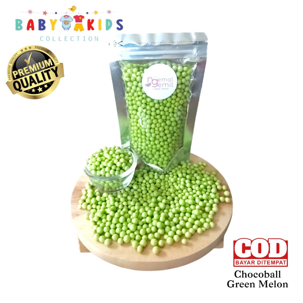 

Pouch Chocoball Green Sprinkle Bola Topping Donut Kue Bolu Kualitas Premium