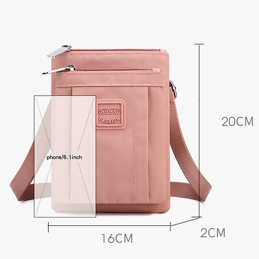 TAS SELEMPANG WANITA SLING BAG KOREA REMAJA KEKINIAN CEWEK KECIL KANVAS PREMIUM IMPORT FASHION LUCU BRANDED BATAM PINK YARELLA TA825P3 SIMPLE CASUAL SHOULDER BAHU TERBARU