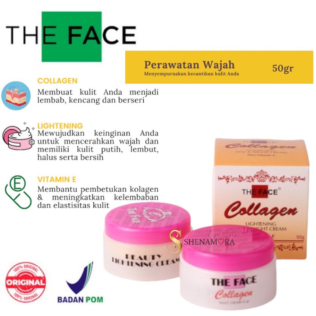 The Face Collagen Lightening Day &amp; Night Cream 50 Gram