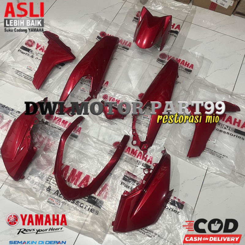 FULL SET BODY HALUS NMAX N MAX OLD 2DP-P3 MERAH MARUN 2015-2019 ORIGINAL YAMAHA