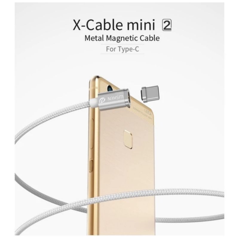 WSKEN X-Cable Mini 2 Magnetic for USB Type C Smartphone - Silver