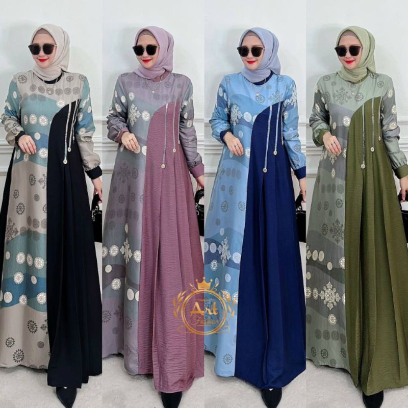 RAINBOW ADHA SERIES BY ART FASHION JIHAN DRESS BY RIANTI| SANIA DRESS | SAFIRA DRESS || JIHAN DRESS 