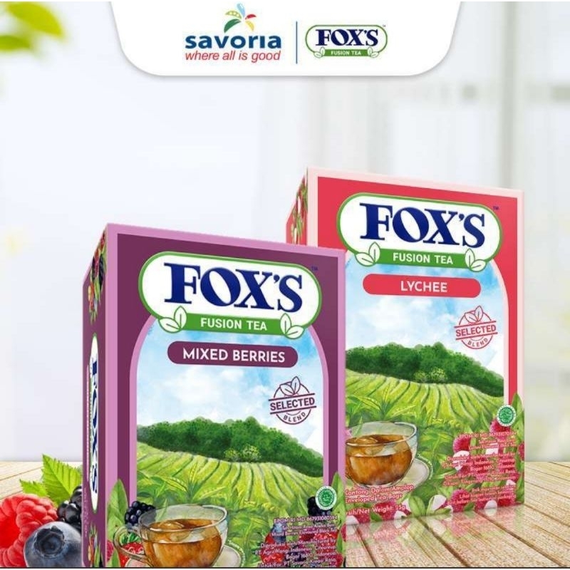 Fox's Tea Fox's Fusion Tea Fox Mixed Berry Tea Lychee Tea Fox Fusion Tea Teh Berry Teh Leci Teh rasa