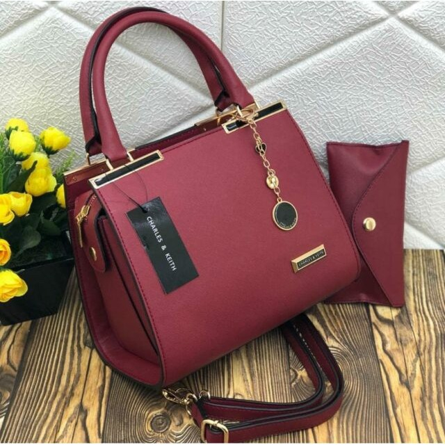 Tas Selempang Wanita Murah Import Korean Fashion Style Sling Bag free dompet