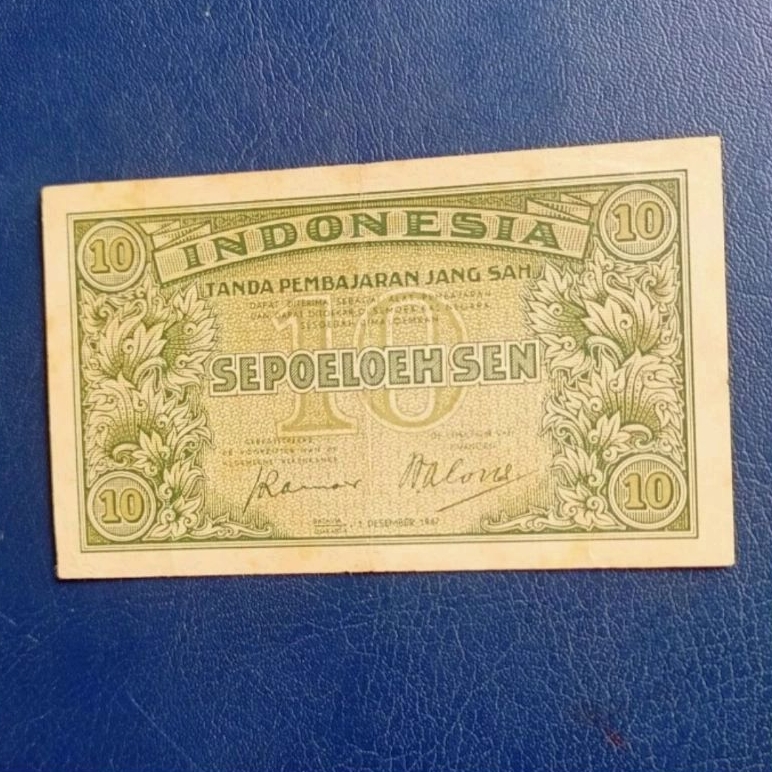 Uang Kuno 10 Sen Federal 1947 Hindia Belanda