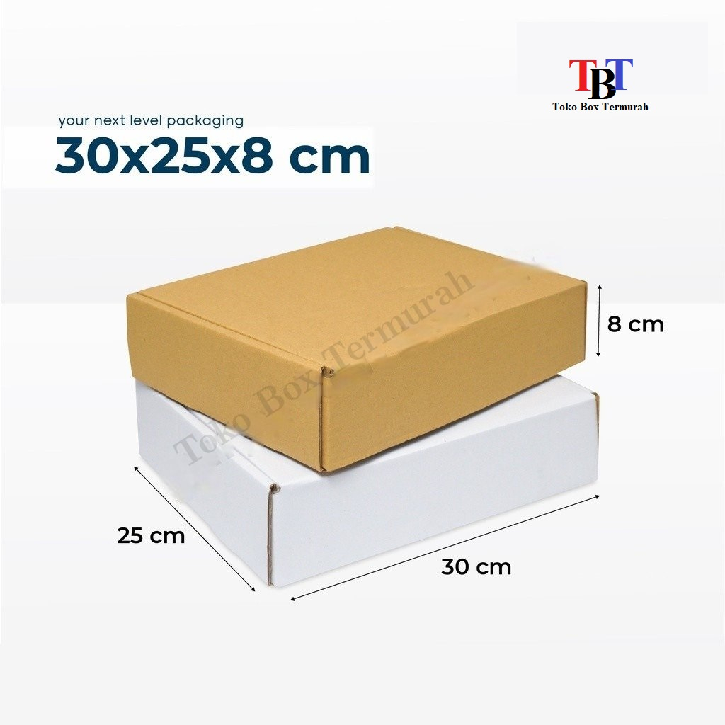 

Box 30x25x8 cm KardusBox/Karton/Polos/hampers/baju/hoodie/jaket