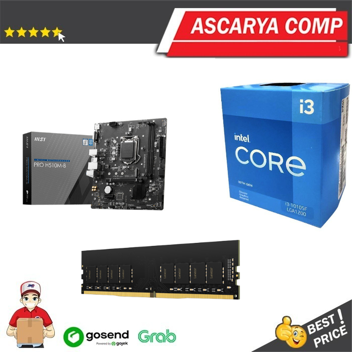 (BUNDLE) Core i3 10105F + Motherboard MSI H510M