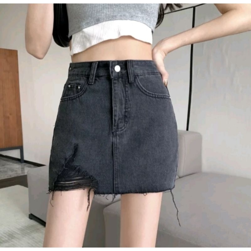 [ BEBAS ONGKIR ] ROK JEANS WANITA SEKSI BANGKOK