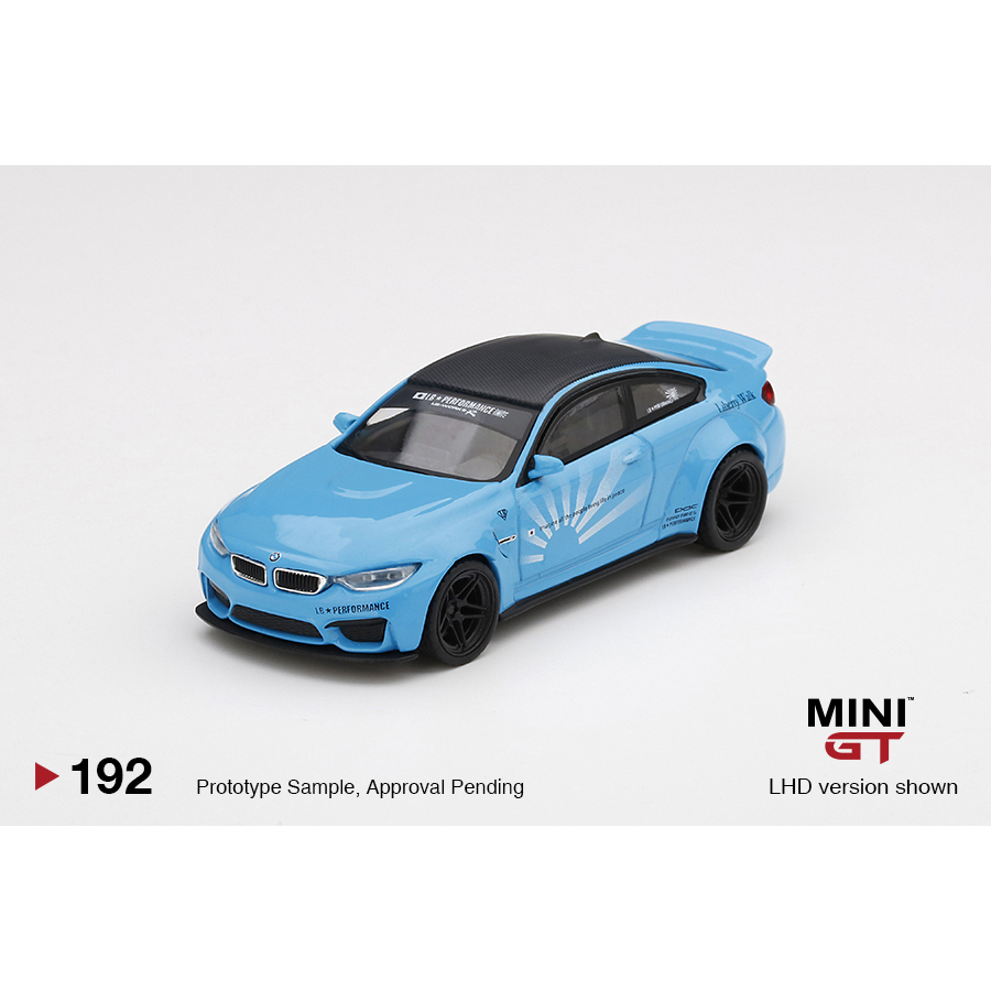 Mini GT BMW M4 LB★WORKS Baby Blue / MiniGT 192 BMW Original Diecast Car