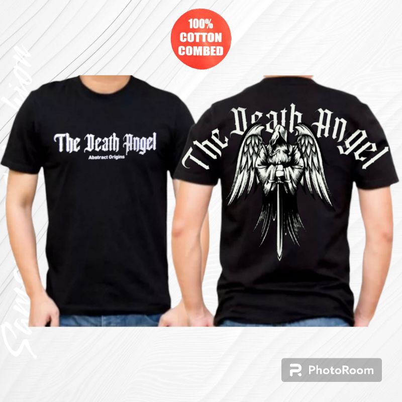 SM - Kaos T-shrit Black Angel Kaos Pria Distro Kaos the death Angel Origins Kaos Jepang samurai