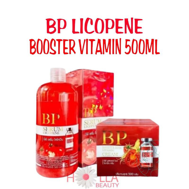 BP LYCOPENE SERUM  THAILAND / BP SERUM ARBUTIN GLUTHATIONE 500ML / BP LYCOPENE BOOSTER DOSE VITAMIN CREAM / SERUM PEMUTIH TUBUH / CREAM PEMUTIH TUBUH /ORIGINAL / THAILAND