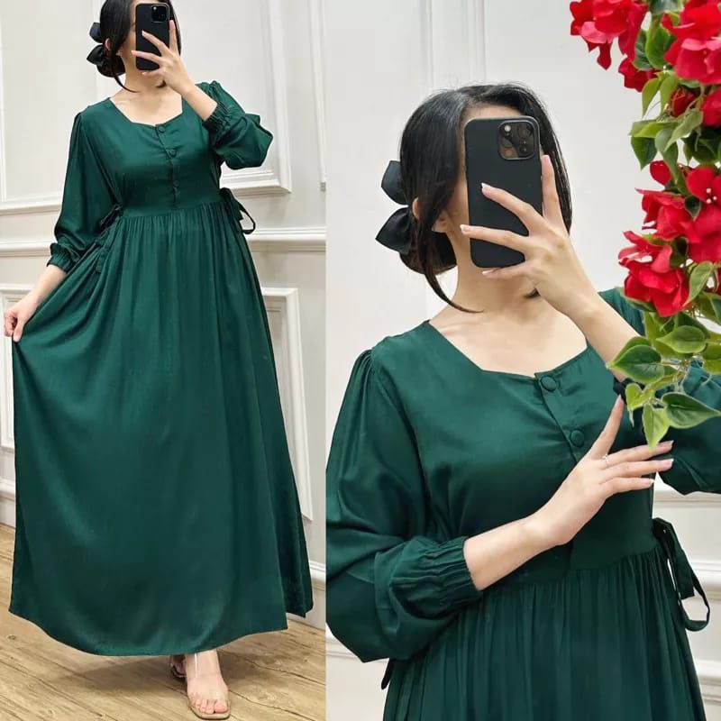 Gamis Chibi Polos Jumbo Deluxe Plain Dress Terbaru 2023